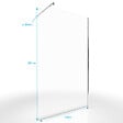 AURLANE - Paroi de Douche 140x200cm Verre Transparent - Barre de Fixation Extensible et Profil Chrome - vignette