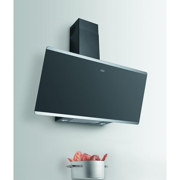 FRANKE - Hotte inclinée Evo plus en verre  finition noir  largeur 900 mm - large