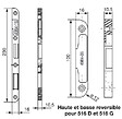 VACHETTE - Jeu de gâche 16mm pour serrure 10500 gauche - VACHETTE - 16705000 - vignette
