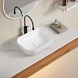 KIAMAMI VALENTINA - Lavabo Rectangulaire En Céramique Blanche L 46Cm À Poser - vignette
