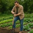 VITO - Fourche de jardin 4 dents avec manche en bois et poignée en Y VITO - vignette