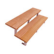 VINUOVO - Escalier en acier BALI, 2 marches en bois exotique Bangkirai, Hauteur 37 cm - L 160 cm - vignette