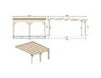 ALTANKA - Carport, abri de voiture  5.8x5.06 m - 29 m2 - adossé  - CAR23 - vignette