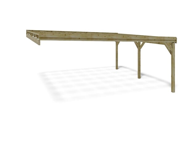 ALTANKA - Carport, abri de voiture  5.8x5.06 m - 29 m2 - adossé  - CAR23 - large