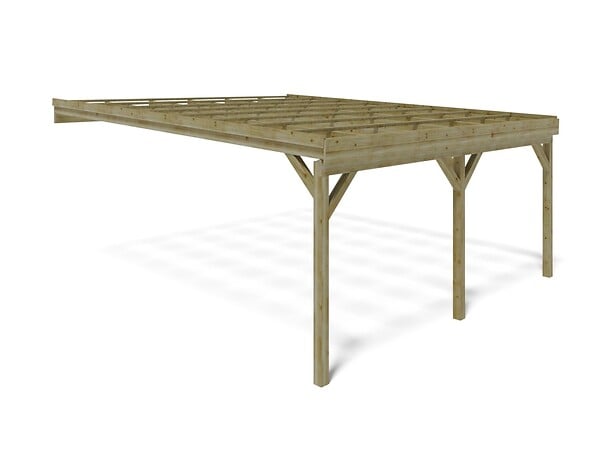 ALTANKA - Carport, abri de voiture  5.8x5.06 m - 29 m2 - adossé  - CAR23 - large