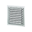 BLAUBERG - Grille aération ventilation aluminium avec moustiquaire - LxH (mm): 200 x 200 - Couleur: Gris argent - vignette