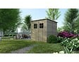 ALTANKA - Abri de jardin en bois 3.42 m2 - 1.9x1.8 m - traité - Couleur: vert - DOM10 - vignette