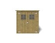 ALTANKA - Abri de jardin en bois 3.42 m2 - 1.9x1.8 m - traité - Couleur: vert - DOM10 - vignette