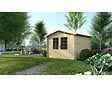 ALTANKA - Abri de jardin en bois - 9m2 - 3x3m - Ep. 28mm - Couleur: naturel - DOM530 - vignette