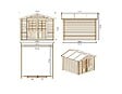 ALTANKA - Abri de jardin en bois - 9m2 - 3x3m - Ep. 28mm - Couleur: naturel - DOM530 - vignette