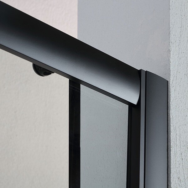 KIAMAMI VALENTINA - Porte De Douche Niche Coulissante Noir Mat 120 Cm | City - large