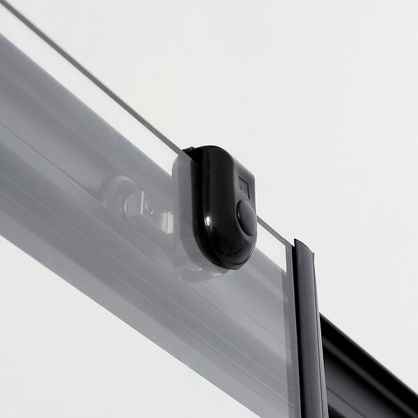 KIAMAMI VALENTINA - Porte De Douche Niche Coulissante Noir Mat 120 Cm | City - large