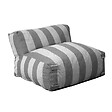 OVIALA - Fauteuil de jardin rayé pour canapé modulable gris anthracite - Mixi - vignette