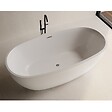 STANO - Baignoire îlot design ovale DENVER blanche 150 cm - vignette