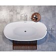STANO - Baignoire îlot design ovale DENVER blanche 150 cm - vignette