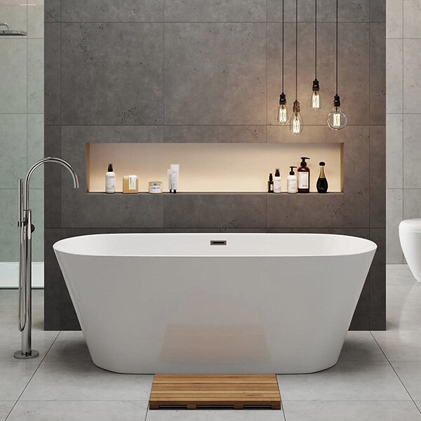 STANO - Baignoire îlot design ovale FINDLAY blanche 171 cm - large