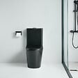 STANO - Toilette WC à poser CIPOLI en céramique noir mat - vignette