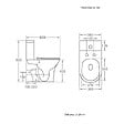 STANO - Toilette WC à poser CIPOLI en céramique noir mat - vignette