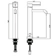 STANO - Robinet mitigeur lavabo réhaussé PICO noir mat - vignette