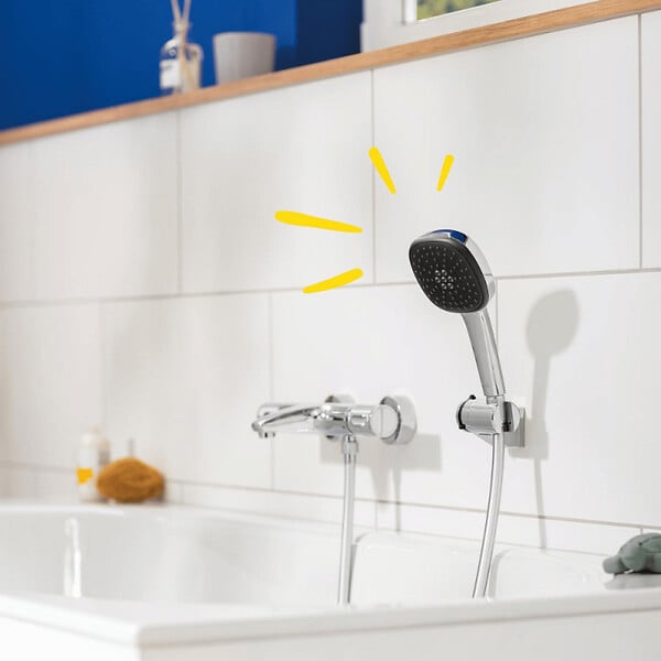 GROHE - Pack douchette 2 jets Vitalio Comfort 110 + Flexible dche VitalioFlex Comfort 1750 et support - large