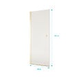 AURLANE - Porte de Douche Pivotante 80x195cm - Verre Trempe 8mm Anticalcaire - Alu Or Brosse - GOLD ELEMENTARY - vignette