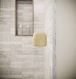 AURLANE - Porte de Douche Pivotante 90x180 cm en Verre Trempe 5 mm - Finition Or Brosse - GOLD ELEMENTARY - vignette