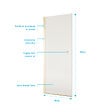 AURLANE - Porte de Douche Pivotante 90x180 cm en Verre Trempe 5 mm - Finition Or Brosse - GOLD ELEMENTARY - vignette