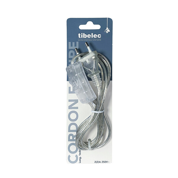 TIBELEC - Cordon H03VVH2F inter fiche 1.5m TR CL CS - large