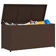 VIDAXL - vidaXL Boîte de rangement de jardin marron 120x50x60 cm résine tressée - vignette