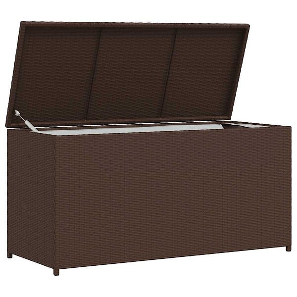 VIDAXL - vidaXL Boîte de rangement de jardin marron 120x50x60 cm résine tressée - large
