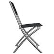 VIDAXL - vidaXL Chaises d'extérieur pliables lot de 2 Noir Acier et textilène - vignette