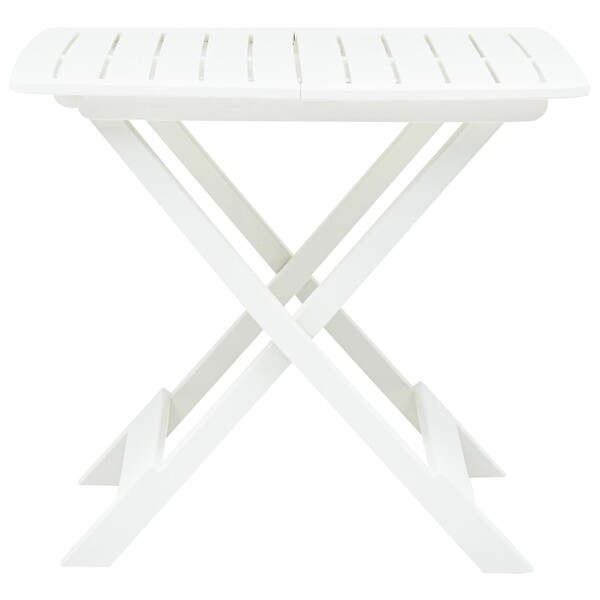 VIDAXL - vidaXL Table pliable de jardin Blanc 79x72x70 cm Plastique - large