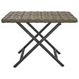 VIDAXL - vidaXL Table pliable gris 45x35x32 cm résine tressée - vignette