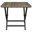 VIDAXL - vidaXL Table pliable gris 45x35x32 cm résine tressée - vignette