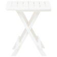 VIDAXL - vidaXL Table pliable de jardin blanc 45x43x50 cm plastique - vignette