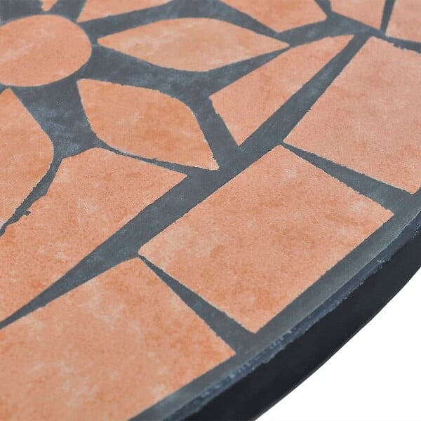 VIDAXL - vidaXL Table de bistro Terre cuite 60 cm Mosaïque - large