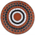 VIDAXL - vidaXL Table de bistro Terre cuite et blanc 60 cm Mosaïque - vignette
