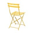 OVIALA - Lot de 2 chaises pliantes en acier jaune - Rome - vignette