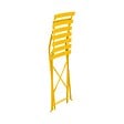 OVIALA - Lot de 2 chaises pliantes en acier jaune - Rome - vignette