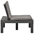 VIDAXL - vidaXL Chaise de salon de jardin avec coussin Plastique Anthracite - vignette