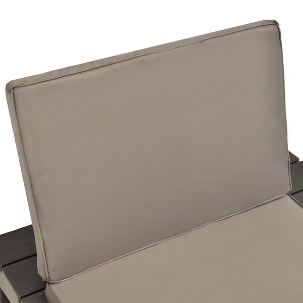 VIDAXL - vidaXL Chaise de salon de jardin avec coussin Plastique Anthracite - large