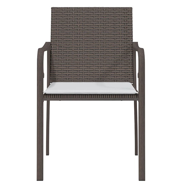 VIDAXL - vidaXL Chaises de jardin et coussins lot de 6 marron 56x59x84 cm rotin - large