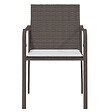 VIDAXL - vidaXL Chaises de jardin et coussins lot de 6 marron 56x59x84 cm rotin - vignette