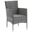 VIDAXL - vidaXL Chaises à manger de jardin lot de 4 Résine tressée Gris - vignette