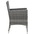 VIDAXL - vidaXL Chaises à manger de jardin lot de 4 Résine tressée Gris - vignette