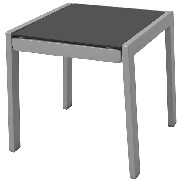 VIDAXL - vidaXL Chaises longues avec table Aluminium Noir - large