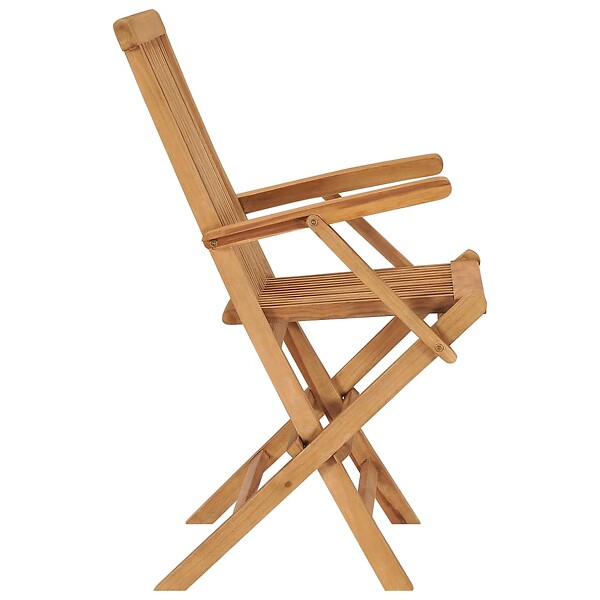 VIDAXL - vidaXL Chaises pliables de jardin lot de 4 Bois de teck solide - large