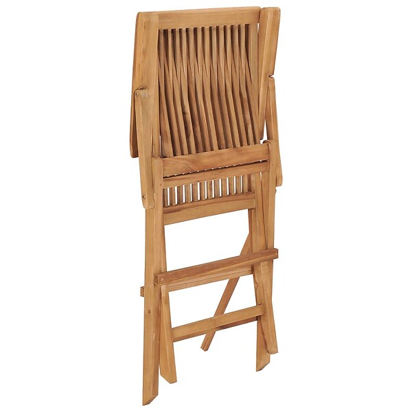 VIDAXL - vidaXL Chaises pliables de jardin lot de 4 Bois de teck solide - large