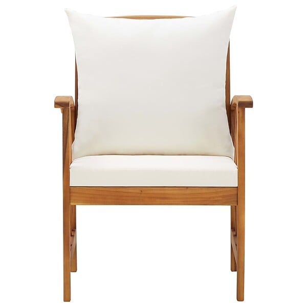 VIDAXL - vidaXL Chaises de jardin avec coussins lot de 2 Bois d'acacia massif - large