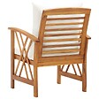 VIDAXL - vidaXL Chaises de jardin avec coussins lot de 2 Bois d'acacia massif - vignette